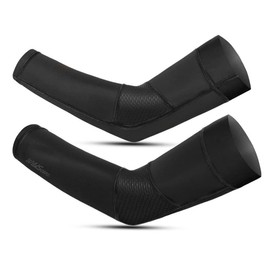 Wild Scene Arm Cover, Ergonomic 3D Design, UPF50+ UV Protection, Cool Feel, Men's, Women's, Sports, Sweat Absorbent, Quick Drying, black-1set