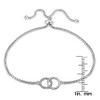 Hoops & Loops - Pulsera Ajustable de Plata de Ley