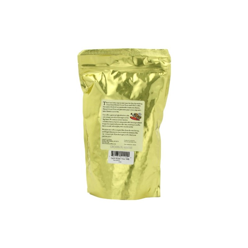 Hawaii's Local Buzz Whole Bean Coffee, Dark Roast, 15 Ounce