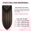Sweetmet Pro2.0 Clip in Hair Extensions Real Human Hair 22inch