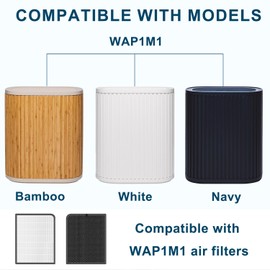KUETERYUN KUETERYUN WAP1M1 Filter Replacement Compatible with Windmill WAP3M1/ WAP2M1/WAP1M1 Air Purifier,- 3-In-1 Filtration, Activated Carbon Filter,2pack
