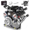 Suplanet Engine Building Blocks Sets,V8 Engine Model kit That Runs