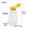 HEVSTIL 2 Pack Condiment Squeeze Bottles for Ketchup Hot Sauce