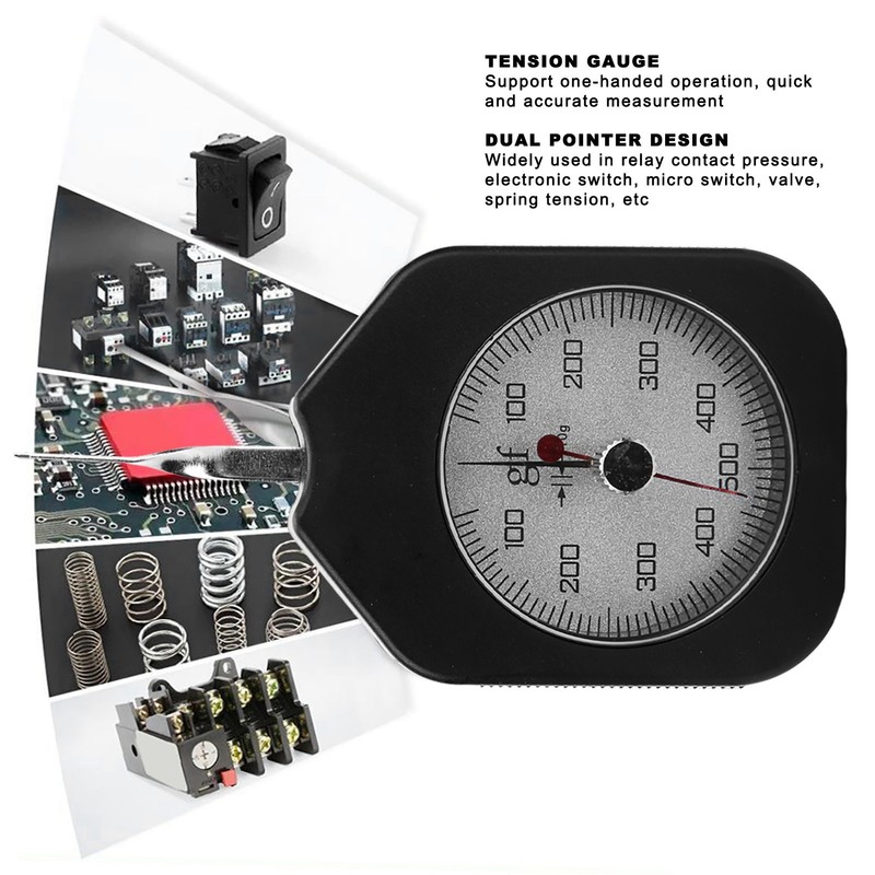 SEG-500-2 Dial Tension Gauge 500g Tensiometer Portable Force Meter with