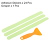 PATIKIL 24pcs 380x20mm Anti-Slip Grip Tape Fluorescent Tow Strip Square