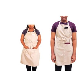 Unisex apron - Cute apron, 100% Cotton, serve as chef apron or pottery apron. Kitchen apron, perfect cooking apron that can also be a painting apron, server apron or gardening apron with pockets.
