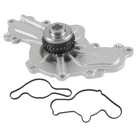 AW6348 Water Pump with Gasket Compatible with Ford Edge Fusion Flex Explorer Taurus 2011-2019 Compatible with Lincoln MKS MKZ MKT MKX MAZDA 6 CX9 with Double-Row Sprocket Engine 3.5L 3.7L