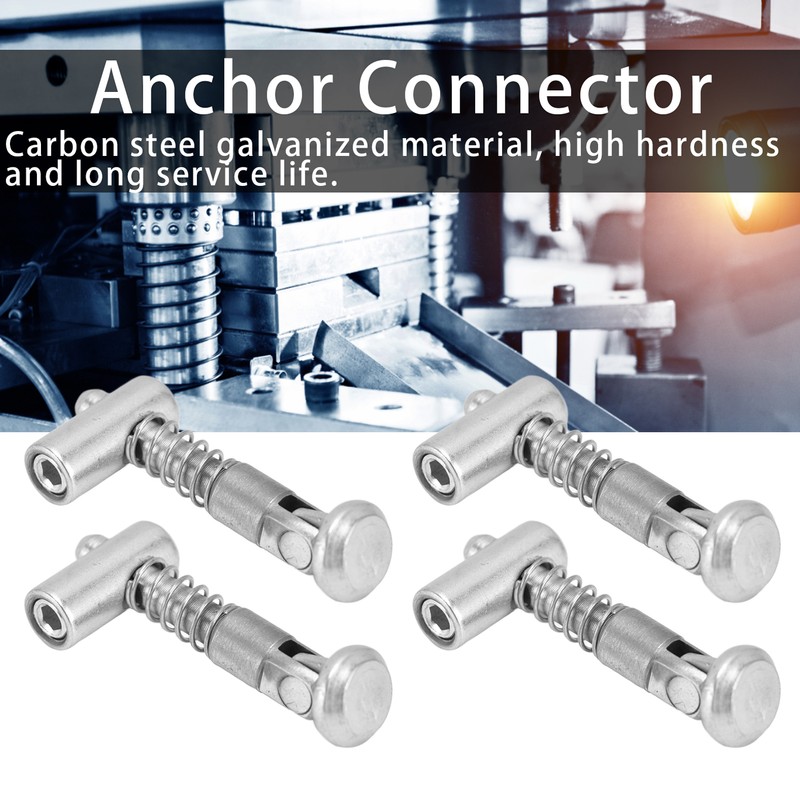 4Pcs Anchor Connector Hex Hole Profile Concealed Fitting European Standard