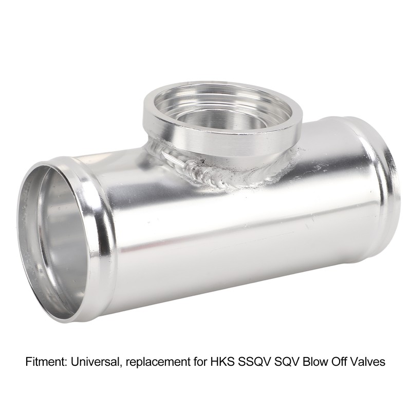2.5in Blow Off Valve Flange Aluminum Alloy Silver Rustproof Universal