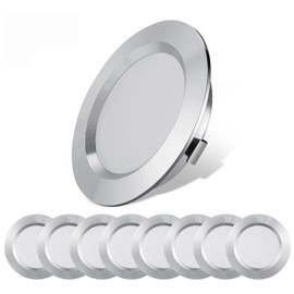 Megrezo 12 Volt Led Lights for RV Boat Trailer Camper - Neutral 4500K 300 Lumens 3W, Low Voltage Recessed Light Dimmable, Pack of 8