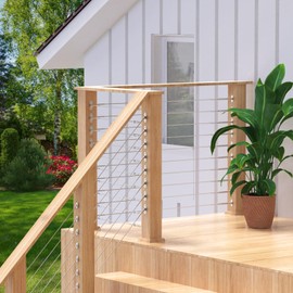 BLIKA 10 Pairs 3/16" Cable Railing Kits, T316 Stainless Steel, Adjustable Angle Cable Railing Hardware 3/16" for 2"x2", 4"x4" Wood Posts, Swage Toggle Turnbuckle & End for Stair Cable Railing