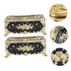 KONTONTY Stylish Black Rose Tissue Box Heavy Duty Decorative Paper