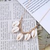 Cimenexe Bohemian Shell Pendant Necklace Cowrie Shell Dangle Necklace Chain
