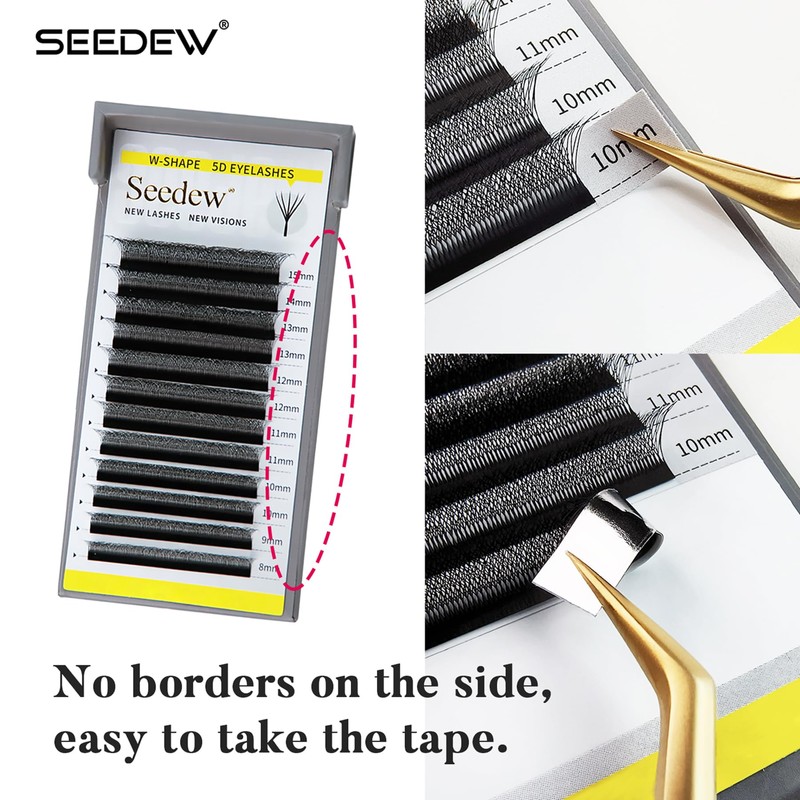 SEEDEW Wispy 5D Lash Extensions, 0.07mm D Curl MIX8-15mm 12