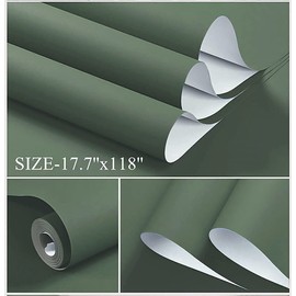 Dimoon 78.7"x17.7" Dark Green Peel and Stick Wallpaper Solid Contact Paper Self Adhesive & Removable Wallpaper Textured drawer liner Decorative Wall Vinyl Rol