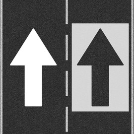 Oversized 60" x 36" Straight Arrow Stencil – Heavy-Duty Reusable Silicone Pavement Marking Template for Traffic, Parking Lots & Driveways