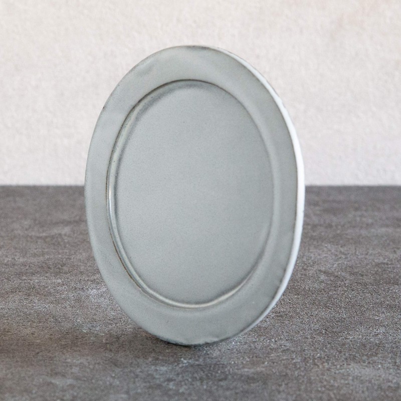 Rikizo R-892480 Plate, Begne, White, Diameter 4.9 x Height 0.2