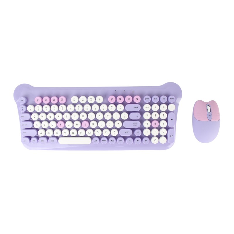 Wireless Keyboard and Mouse 2.4Ghz Connection Cute Keyboard Mouse Set
