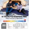 TOBTOS Camping Sleeping Pad with 9.0 R-Value, 4" Thick Inflatable