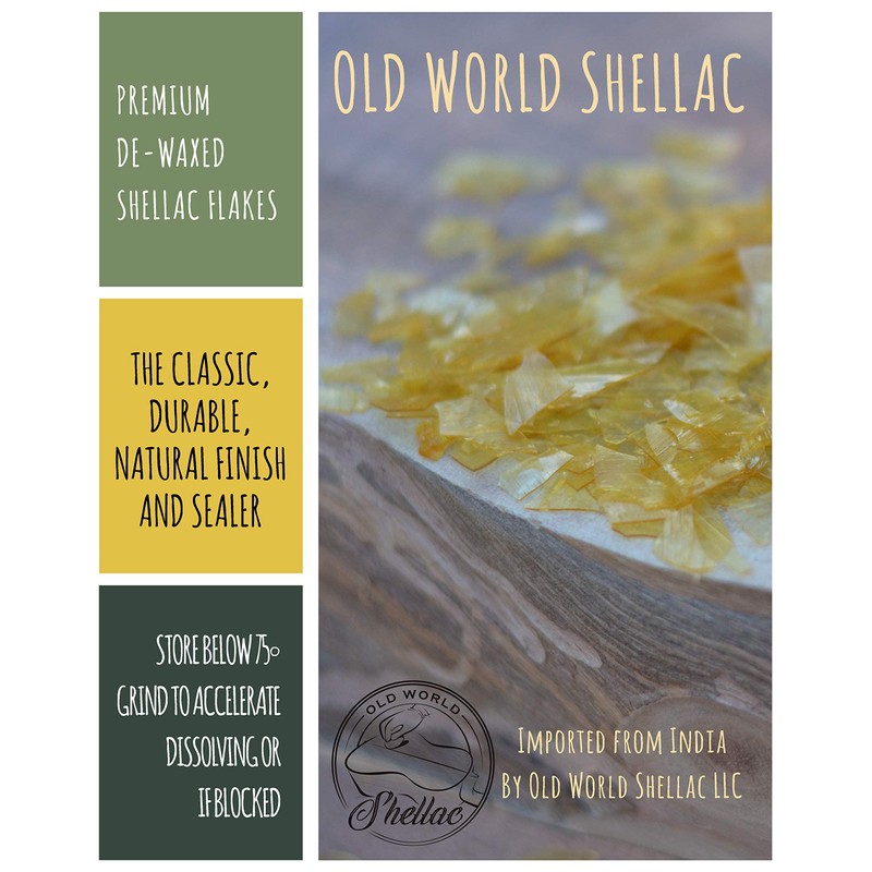 De-Waxed Blonde Shellac Flakes 1 lb. (16oz.)