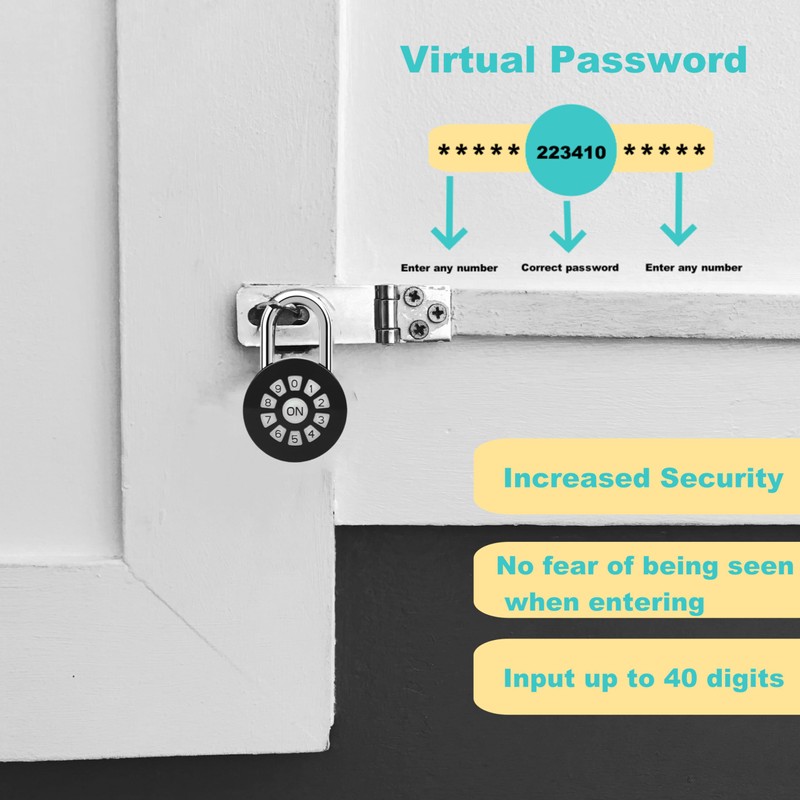 Decruil Padlock for Outdoor Gate,Digital Padlock with Code, Lock for