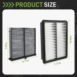 CARBBIA PAJ8-13-3A0A Cabin Engine Air Filter Compatible with Mazda 3, CX-30, CX-50 Replaces PAH9-13-3A0A, BDGF-61-J6X, WA11107, SA50079, PA99516, A21535, AF10049