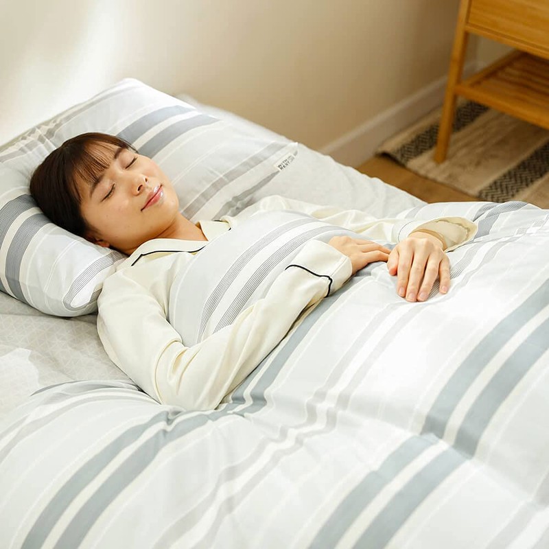 Showa Nishikawa 2240177239935 REUNUS Throw Futon Cover, Double Size, Gray,