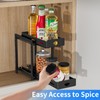 BOIVSHI Pull Out Spice Rack Organizer, 2-Tier Vertical Spice Rack,