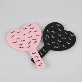 2 Espejos D Maquillaje De Mano Extensión D Pestaña Con Mango