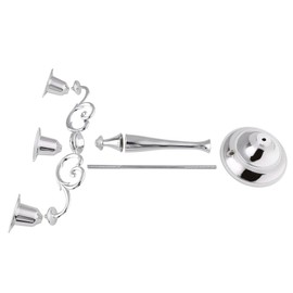 Kerzenständer 3-armig, Metall Kerzenhalter Kandelaber Weihnachten Kerzenhalter für Weihnachten Geburtstagsgeschenk Wohnkultur(Silber)