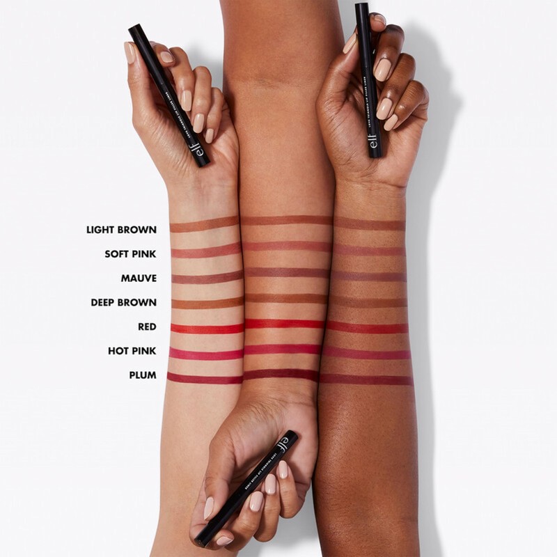 e.l.f. Love Triangle Lip Filler Liner, 2-in-1 Lip Liner Pencil