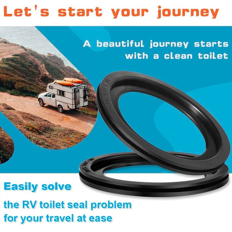 RV Toilet Seal, Flush Ball Gasket Replacement 385311658 for Dometic
