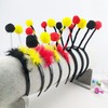 Halloween Party Fun Kids Animal Headbands - Bee, Ant, Ladybug Designs Ant Headband - Red Stripe with Ladybug Ball 15ea