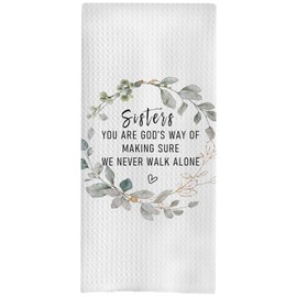 BYRFIIEU Sister Gifts Kitchen Towels, 16x24 Inch, Cotton, Kitchen Cloths