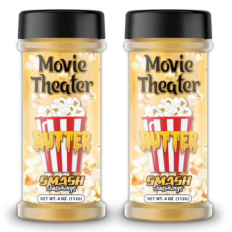 Butter Popcorn Seasoning Shaker – 2 Pack Rich Buttery Flavor