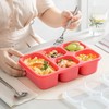 4 Pack Lunch Bento box, Five Compartment Individually Sealed Snack