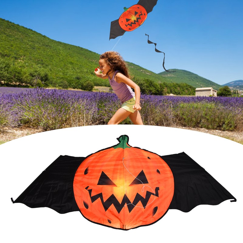Children Cartoon Devil Pumpkin Kite Super Size 210T Polyester Kite