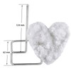 mookaitedecor Natural Rock Quartz with Stainless Stand, Heart Shaped Geode