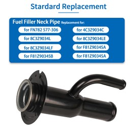 Fuel Filler Neck #FN782 Fuel Filler Hose Compatible with Ford F-350 Super Duty 1999-2005,F-450 Super Duty 1999-2007,F-550 Super Duty 1999-2010 6.0L 6.4L 7.3L V8 Diesel Tank Replace 577-306 4C3Z9034C