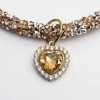 Collar De Lujo Con Colgante De Cristal De Corazón Perro