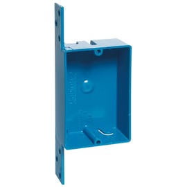 Carlon B108B-UPC Switch/Outlet Box, New Work, 1 Gang, 3-5/8-Inch Length by 2-3/8-Inch Width by 1-1/4-Inch Depth, Blue