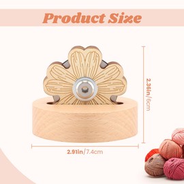 Daisy Thread Cutter,Sewing Yarn Snip Cutters Tabletop Blade Save Wood Carving Thread Snips with Anti-Slip Stand,Yarn Cutter Threads Cutting Tools for Sewing Seam(Brown,Size:2.36 * 2.91inch)