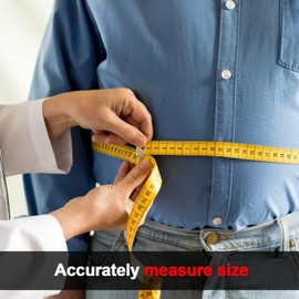 Cinta métrica corporal lateral, regla de medición de doble escala para coser telas de sastre (3m, amarillo, 1)