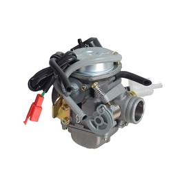 AlveyTech Carburetor - For the Baja Reaction (BR150S) VIN Prefix L6K, Replacement Performance 24 mm Inner Intake Manifold Kit, fits 125 to 150cc Go-Kart, Scooter, ATV, Engine Parts, With Air Filter