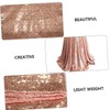 MAGICLULU Hotel Wedding Sequin Tablecloth Round Rose Gold Table Cover