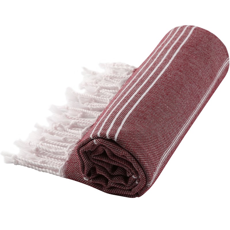 Cacala PES-CEP-Burgundy Bath Towels, 37" x 71"