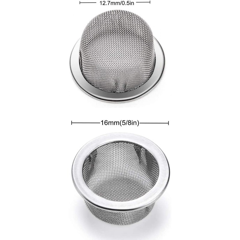 Gebildet 12pcs Stainless Steel Screen 0.5Inch/1.27cm Mesh Bowl Screens Stainless