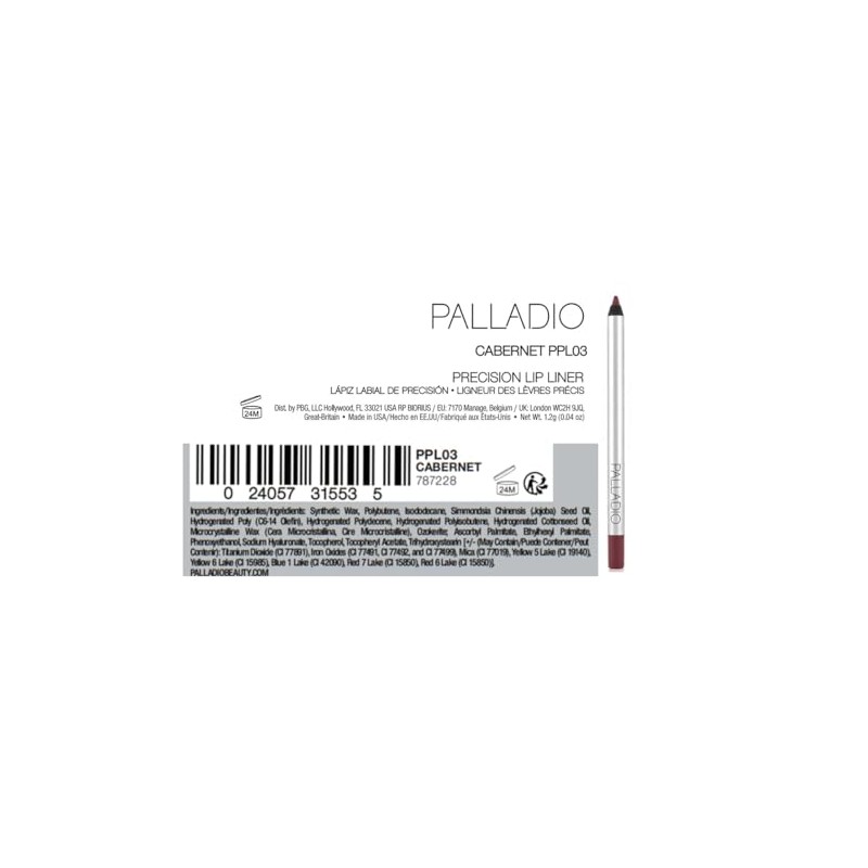 Palladio Delineador de Labios de Precisión, Cabernet