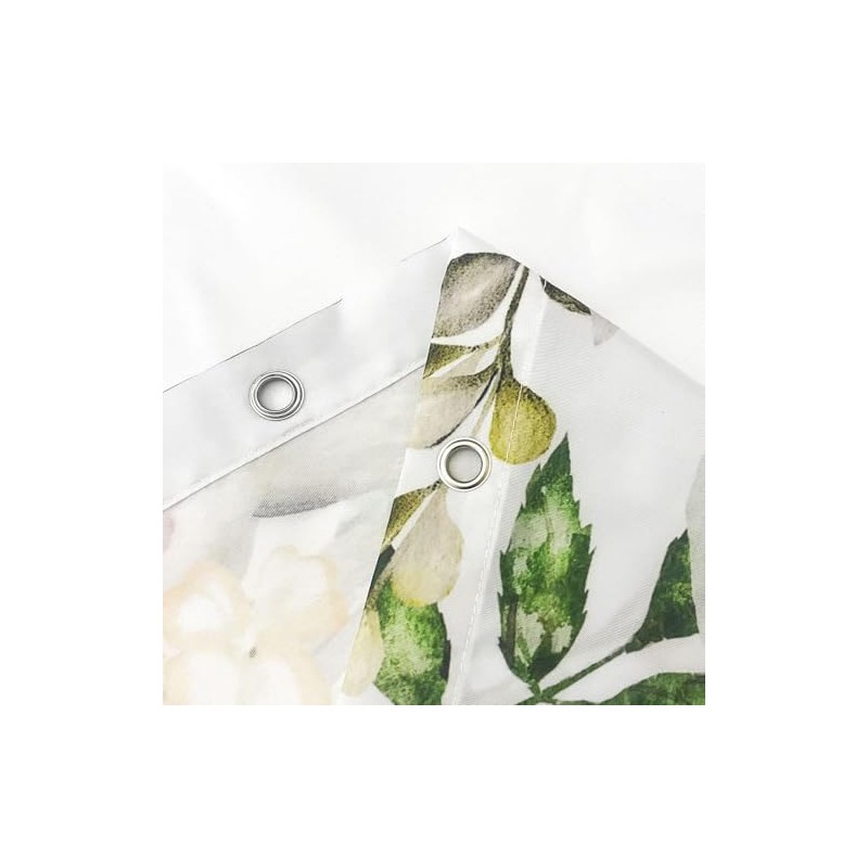 Gipsighila Green Split Shower Curtain for Transfer Bench with Eucalyptus