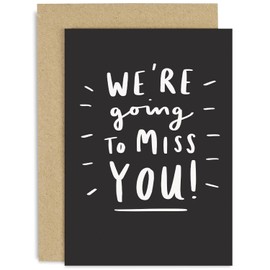 Old English Co. We're Going To Miss You Card for Colleague - Farewell Card for Coworker from Team - Leaving Card for Him Her on New Job | Blank Inside with Envelope